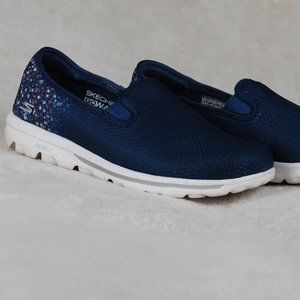 Skechers Goga Mat Quick Fit Dark Blue and Stars Women's 7.5